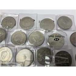 Thirty-six Queen Elizabeth II cupronickel five pound coins 