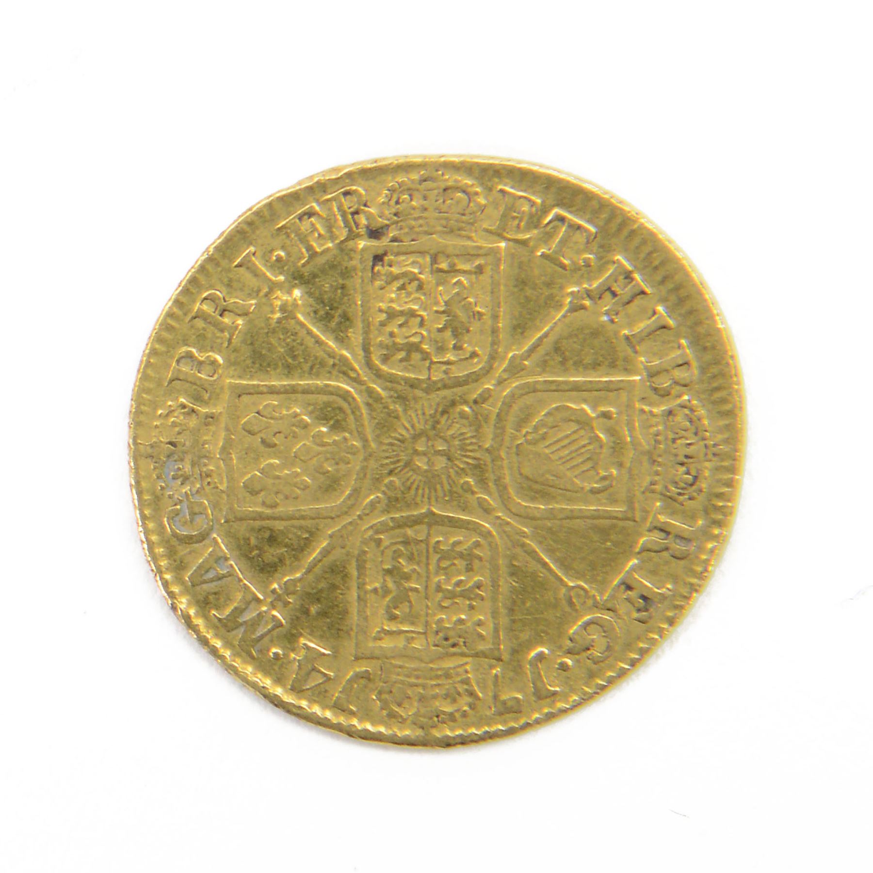 Queen Anne 1714 gold full guinea coin