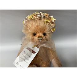 Three limited edition Charlie Bears, comprising Fuchsia, 208/600, Wallflowers, 208/600, and Harebell, 189/600, each designed by Isabelle Lee, from the Minimo Collection, each with tags 