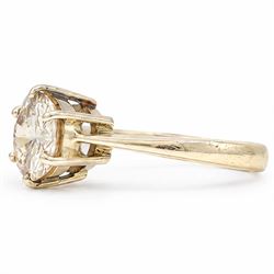 18ct gold diamond ring, six claw set with a single round brilliant cut diamond of approx 2.10 carat, stamped