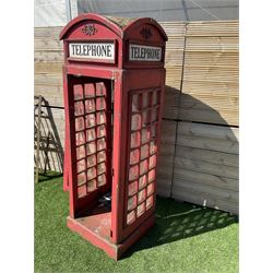Miniature wooden phone box - THIS LOT IS TO BE COLLECTED BY APPOINTMENT FROM DUGGLEBY STORAGE, GREAT HILL, EASTFIELD, SCARBOROUGH, YO11 3TX