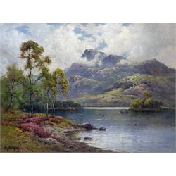  Alfred Fontville de Breanski Jnr. (British 1877-1945): 'The Trossachs - Loch Katrine and Ben Venue', oil on canvas signed, titled verso 45cm x 60cm