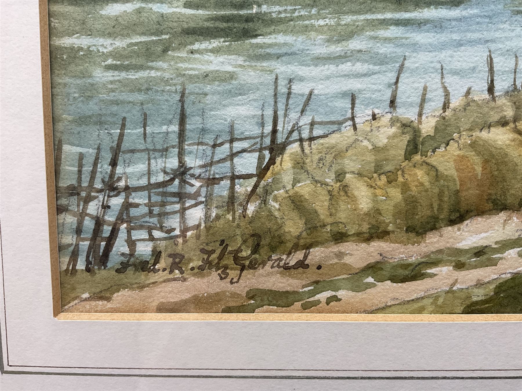 Frederick Richard Fitzgerald (British 1869-1944): Norwegian Fjord Landscape, watercolour signed 22cm x 32cm