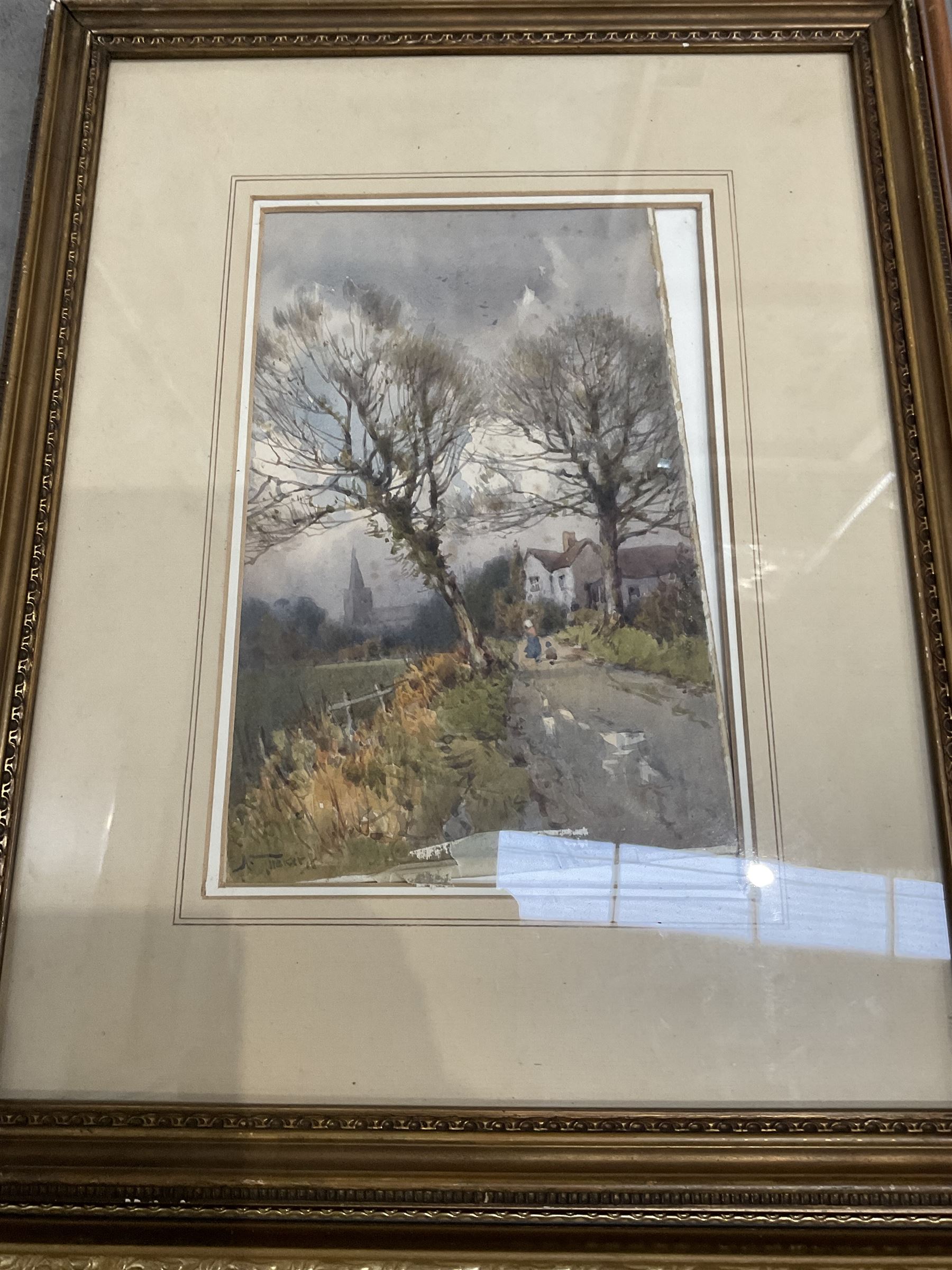 Collection of 19th and early 20th century oil paintings and watercolours, artists including Joseph Pighills, Victor Noble Rainbird, Louis Cox, Arthur W Newsholme, John Sowden, Arthur Tucker, Albert Woods, Alfred Robert Hayward, Manner of Thomas Creswick, etc (15)