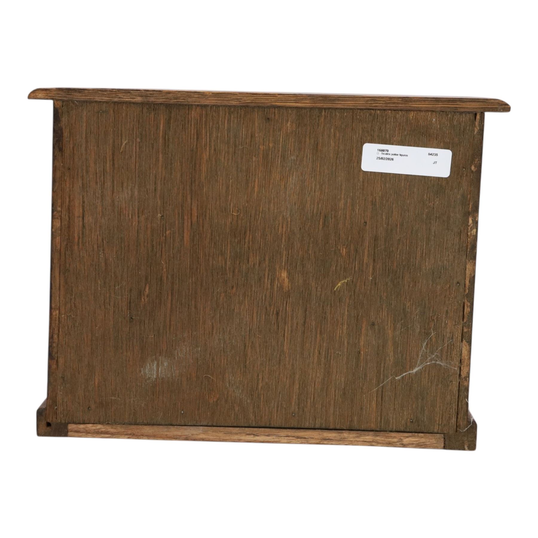 Table top chest of draws, fitted with three draws, upon a skirt base, together with another table top chest 