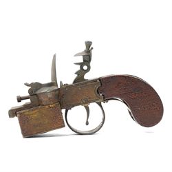 Dunhill 'Tinder Pistol' table lighter, registered design number 794093, modelled as a faux...