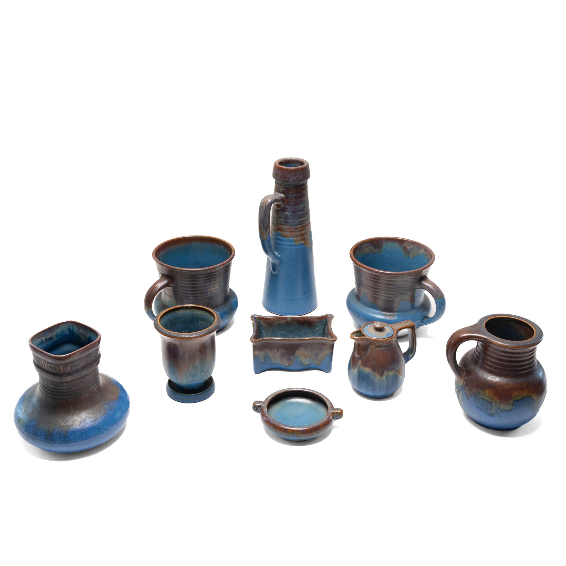 Bourne Denby Danesby ware Orient pattern, including Monsal vase, two Chevin shaped vases, Middleton etc 