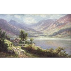 William Mellor (British 1851-1931): 'Llyn Crafnant - North Wales', oil on canvas signed, titled verso 19cm x 29cm