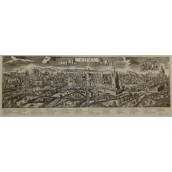 After Friedrich Bernhard Werner (German 1690-1776): 'Roma', 20th century panoramic engraving 31cm x 86cm