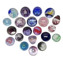 Collection of paperweights to include Caithness and similar, Caithness examples including Ruffels, Razzamataz, Mooncrystal, Lacemaker etc (21)