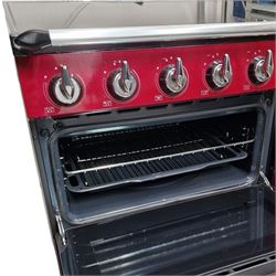 Smeg TR4110IRW Five ring induction cooker in dark red with grill and double ovens - THIS LOT IS TO BE COLLECTED BY APPOINTMENT FROM DUGGLEBY STORAGE, GREAT HILL, EASTFIELD, SCARBOROUGH, YO11 3TX