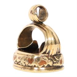 Gold plated bloodstone fob seal, hardstone beaded necklace with 9ct gold clasp, silver necklace and silver bracelet