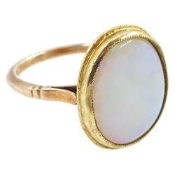 Early - mid 20th century gold single stone opal ring