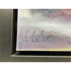 Julie Ann Scott (British Contemporary): Sky Study, oil on canvas signed 40cm x 101cm