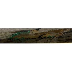 Kershaw Schofield (British 1872-1941): Yorkshire Landscape, oil on panel signed 14cm x 22cm