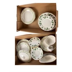 Collection of dinnerwares including Colclough, together with hand painted plates, etc in two boxes 