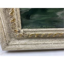 Alfred Hawkins Palmer (British 1905-1984): 'Anemones in a Kangxi Bowl', oil on board signed, titled and signed verso with artist's address 51cm x 61cm