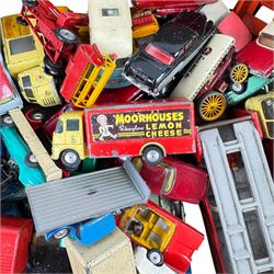 Collection of loose and playworn diecast vehicles including Corgi Toys and Lesney etc