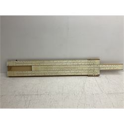 Very large wooden slide rule, marked Thornton No P271 Log Log, L180cm