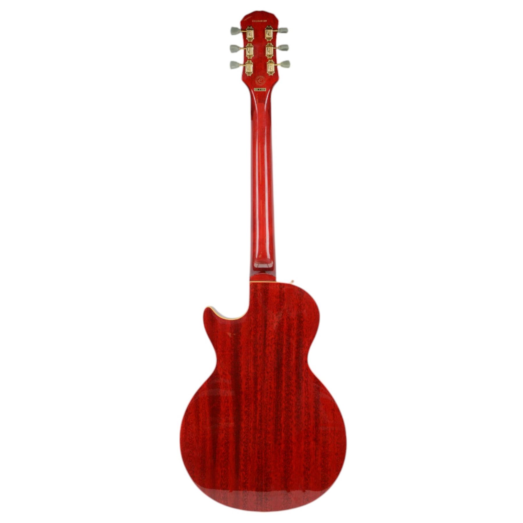 2001 Epiphone Les Paul ES Pro Limited Edition hollow body electric guitar in cherry sunburst finish, made in Korea serial no. U01040599, contained within hard case, guitar length 98.5cm