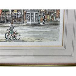 Greg (British 20th Century): Thornella in the Harbour, watercolour signed and dated 1998, 32cm x 52cm 