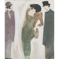 David Schneuer (Austro Hungarian 1905-1988): Lady in the Green Dress, limited edition seri...