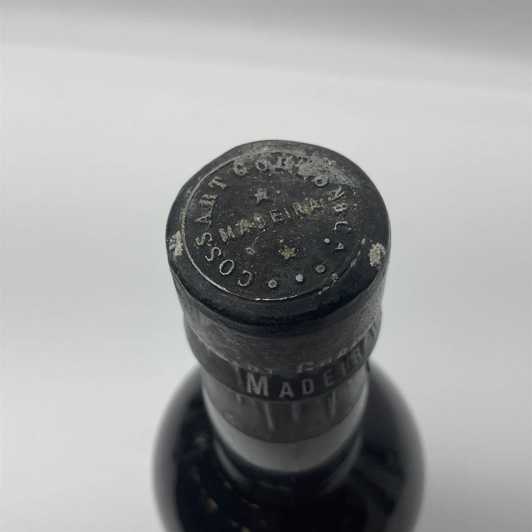20th century (191?) Cossart Gordon Malmsey Madeira wine, unknown contents and proof 