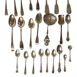 Collection of silver flatware, all stamped or hallmarked