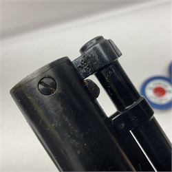 Webley Senior .22 cal. air pistol with top lever action, serial no.273; in original box with label under lid; together with two tins of pellets NB: AGE RESTRICTIONS APPLY TO THE PURCHASE OF AIR WEAPONS.