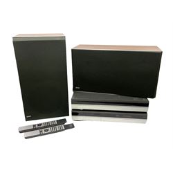Bang & Olufsen stacking Hi-Fi system comprising Beomaster 5500, Beogram CD 50, and Beovox S45-2