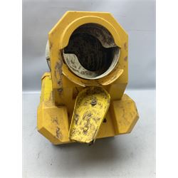 Tonka - five large scale pressed steel vehicles comprising Cement Mixer, Mighty Mobile Crane, Jeep and two Dumper Trucks (5)