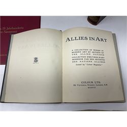 Group of art reference books and folios to include Ars Sacra Christian Art and Architecture of the Western World and Albert Anker 1831-1910, etc 