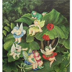 Beryl Cook (British 1926-2008): 'Fairy Dell', limited edition colour print signed in pencil and blindstamped 44cm x 42cm
