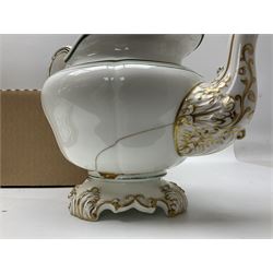 Royal Copenhagen Langelinie Vase, together with a Royal Copenhagen pin dish, Beswick calf figure and a collection of Victorian and later tea wares, etc 