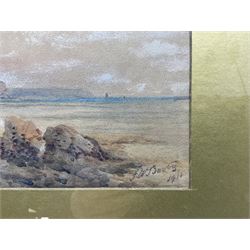 Frederick William Booty (British 1840-1924): Scarborough from Cornelian Bay, watercolour signed and dated 1911, 19cm x 35cm 