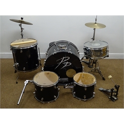  Performance Percussion seven piece drum kit with stool  