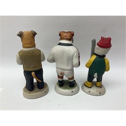 Ten Country Companions Robert Harrop dog figures, including Doberman CC28, Boxer Grand Prix CC88, Golden Retriever CC33, Bulldog Darts CC75, etc