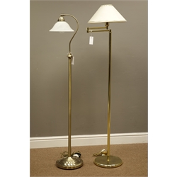  Two brass finish standard lamps (This item is PAT tested - 5 day warranty from date of sale)    