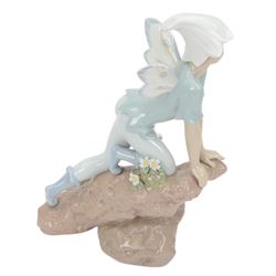 Three Lladro figures, comprising  Magical Unicorn no 7697, Prince of Elves no 7690 and Princess of the Fairies no 7694, all with original boxes 