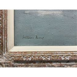 William Burns (British 1923-2010): 'Winter Landscape - Lincoln Cathedral in the Distance', oil on canvas signed, titled verso 50cm x 70cm 
Provenance: direct from the artist's family