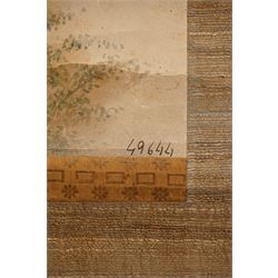 Manner of Kano Shoei Yoshinobu (Japanese 18th/19th Century): Landscape with Mountains, scroll watercolour with seal and inscription, image size 124cm x 48cm 