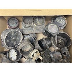 Large collection of gauge parts, including faces and backs  