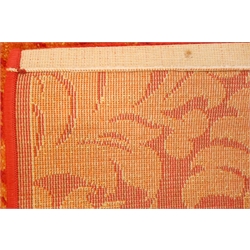  Figaro red ground rug, floral pattern field, 160cm x 230cm  