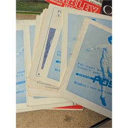 1946 FA Cup Final football programme Derby County vs Charlton Athletic with a ticket stub for the final, together with approximately 170 football programmes from 1950s-1970s, including FA Cup and International examples