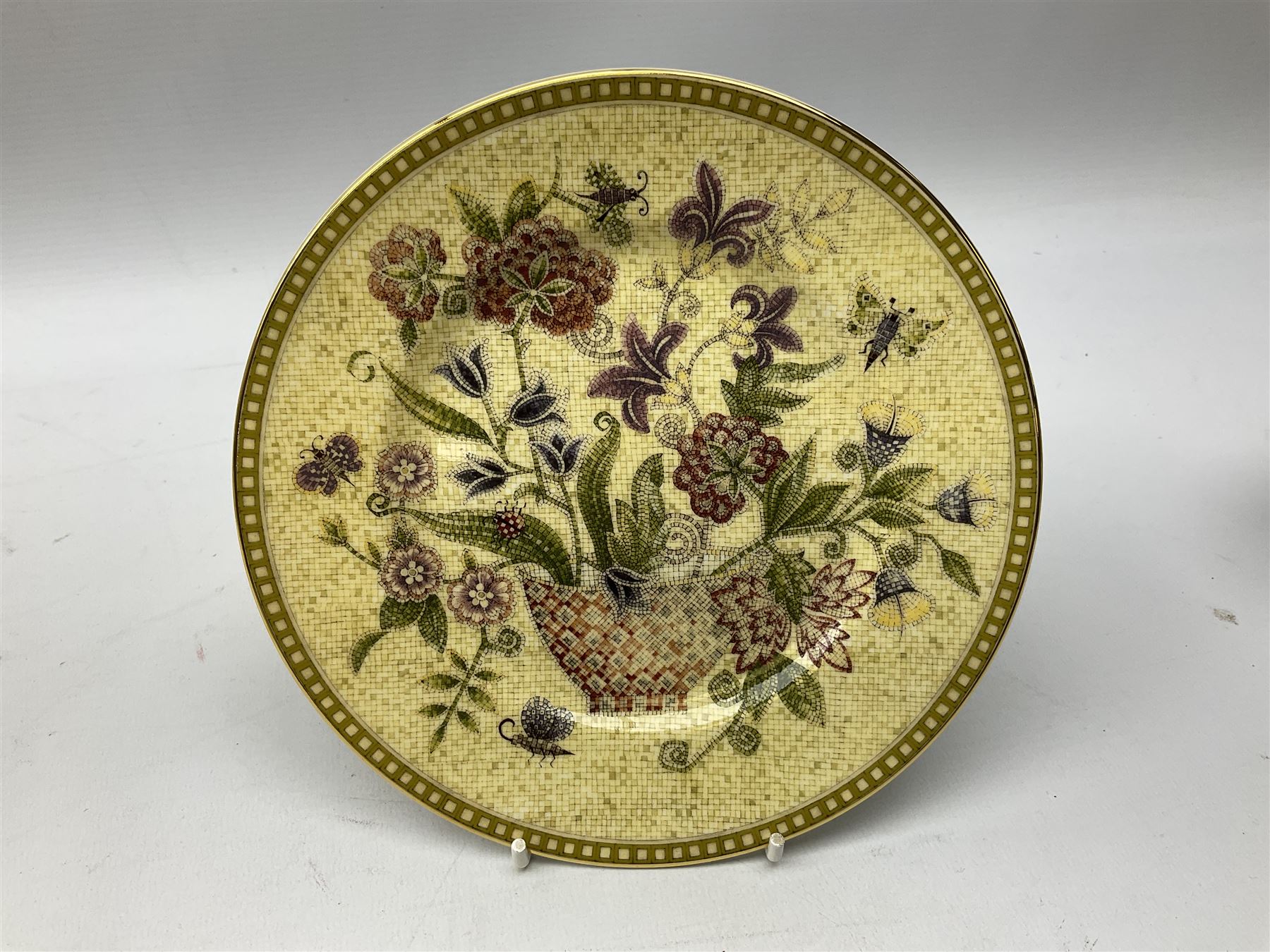 Wedgwood Floral Tapestry Pattern part tea and dinner service, including four tea cups and saucers, two coffee cans and saucers, four soup bowls, four bowls, four open tureens, meat platter etc (35)