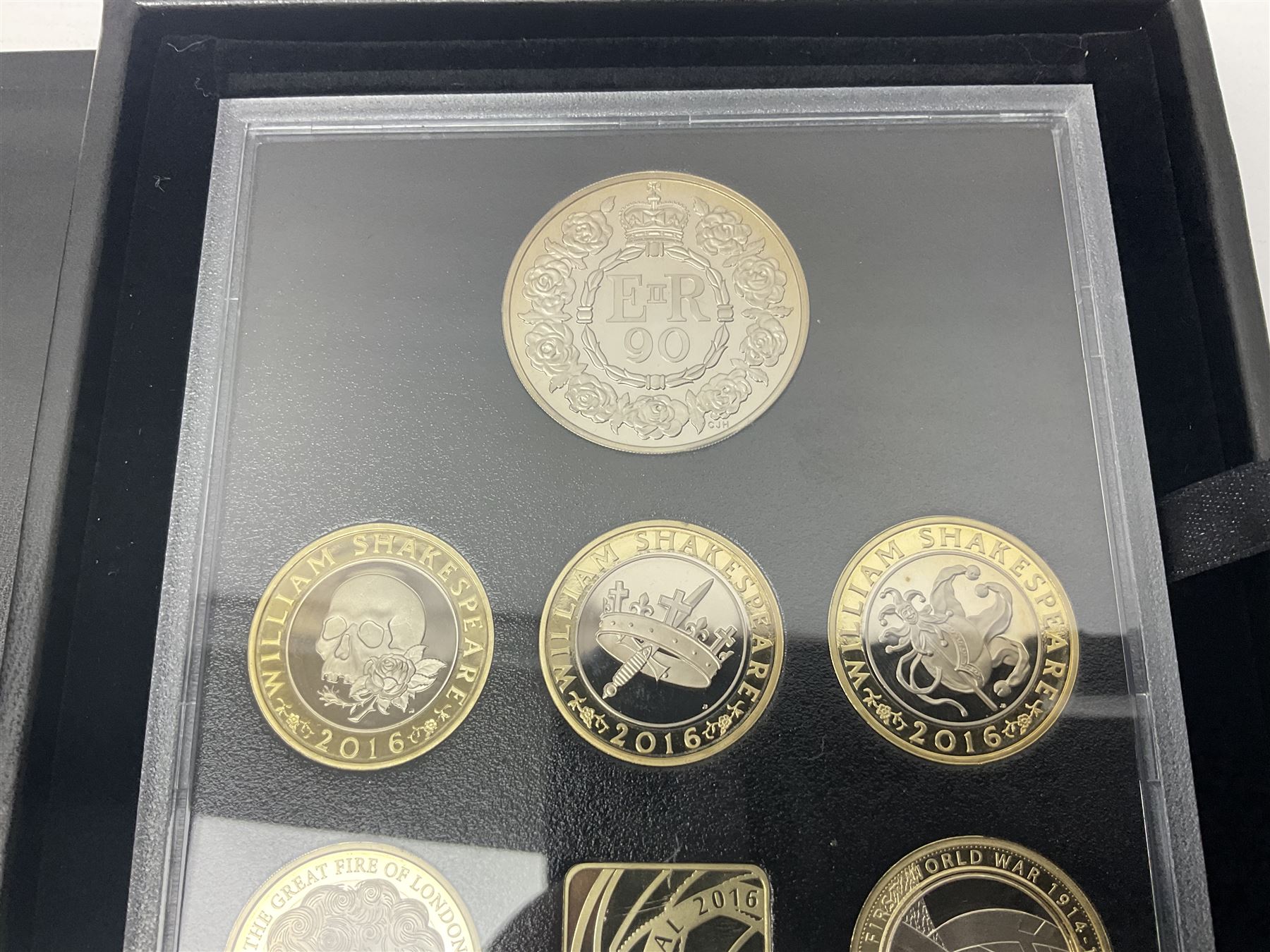 The Royal Mint United Kingdom 2016 proof coin set collector edition, cased with certificate