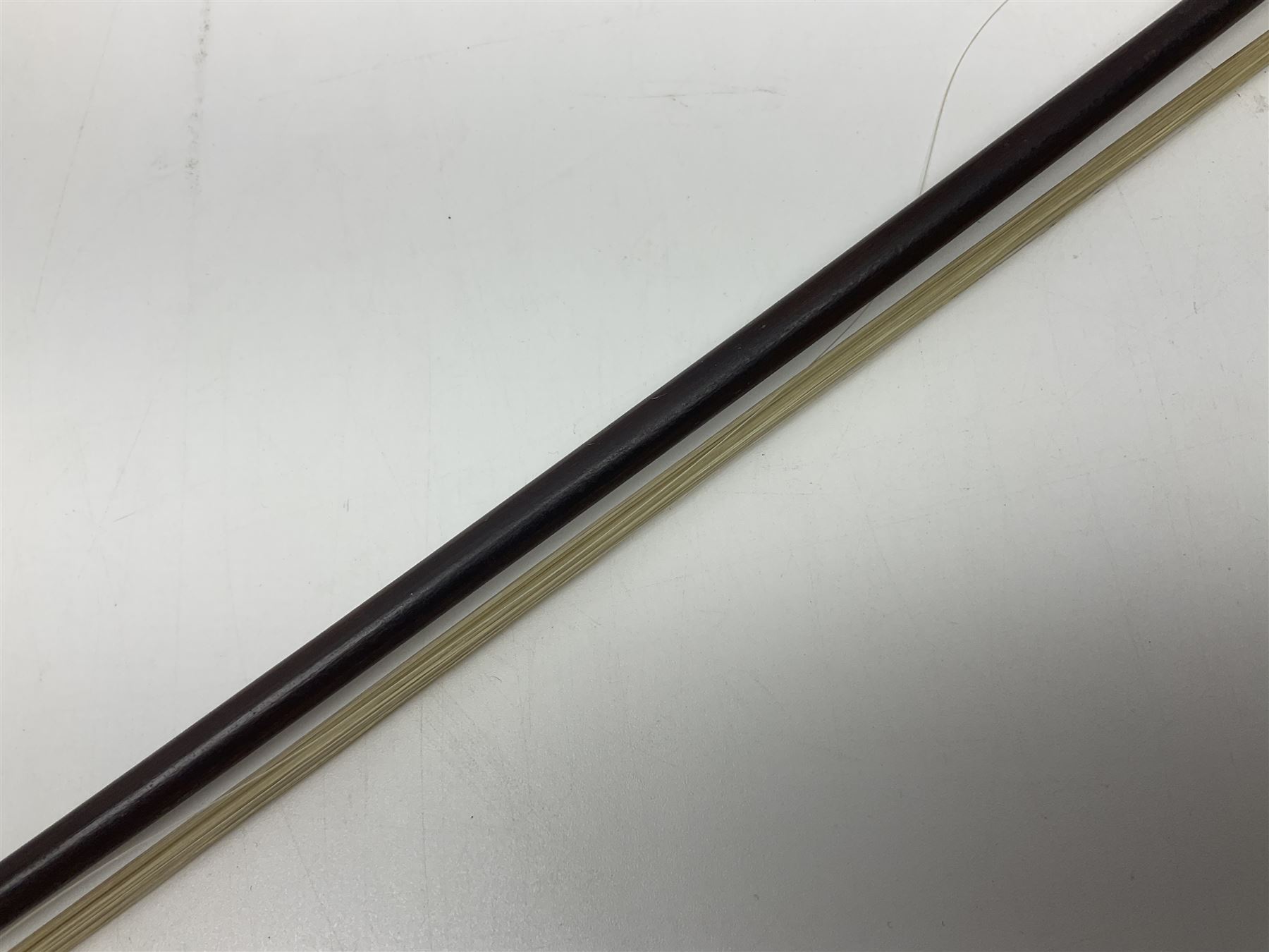 Late 19th century French trade violin with 35.5cm one-piece maple back and ribs and spruce top L59cm overall; in carrying case with bow