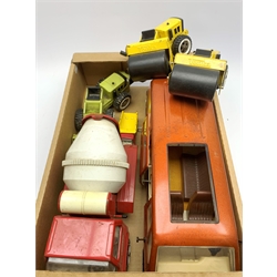 Tonka - large scale day camper van, cement mixer, Trencher, two steam rollers and small tipper truck (6)