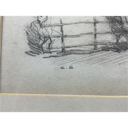 Charles Walter Simpson (1885-1971): 'Near Gartree Hill' - Leicestershire Hunt in Open Country, pencil signed with initials 20cm x 29cm
Provenance: original sketch used for the illustration p.112 in Charles Simpson's book 'Leicestershire and it's Hunts', pub. Bodley Head 1926