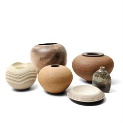Chris Jenkins (British 1933-2022): studio pottery bowl, D22cm; together with further examp...